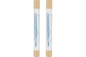 PATIKIL Furniture Repair Crayons, 2 Pcs Wax Wood Filler Sticks Wood Wax Crayons for Scratches Wood Floor Holes Tables, Oak