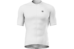 LAMEDA Mens Cycling Jersey Short Sleeve Biking Shirt with 3 Rear Pockets Moisture Wicking Breathable Quick Dry Bicycle Jersey