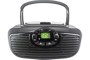 Philco Boombox Portable CD Player with Bluetooth, USB Playback and CD Player is Compatible with MP3/WMA/CD-R/CD-RW CDs, Auxiliary Input, Stereo Sound