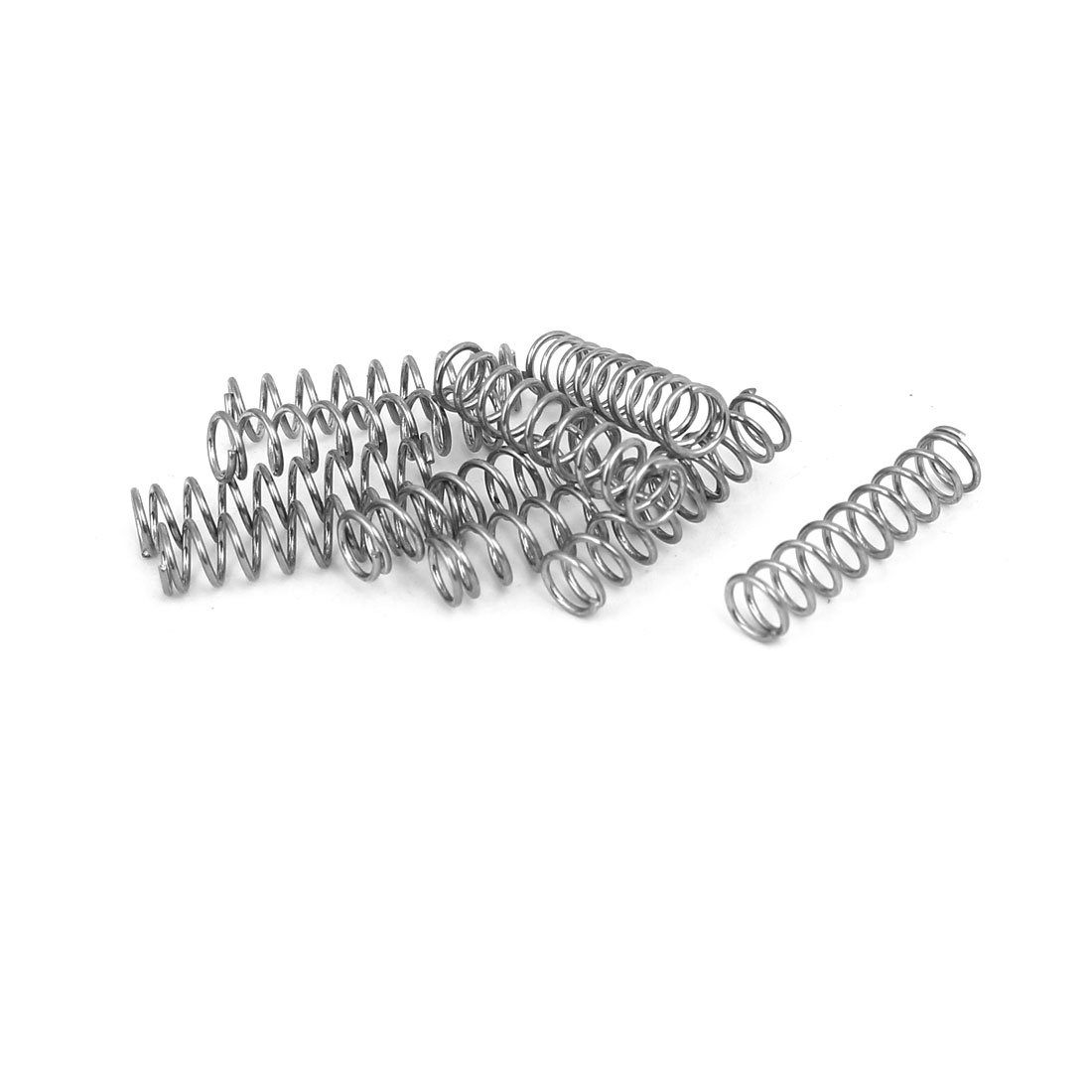 sourcingmap 0.6mmx5mmx20mm 304 Stainless Steel Compression Springs 10pcs