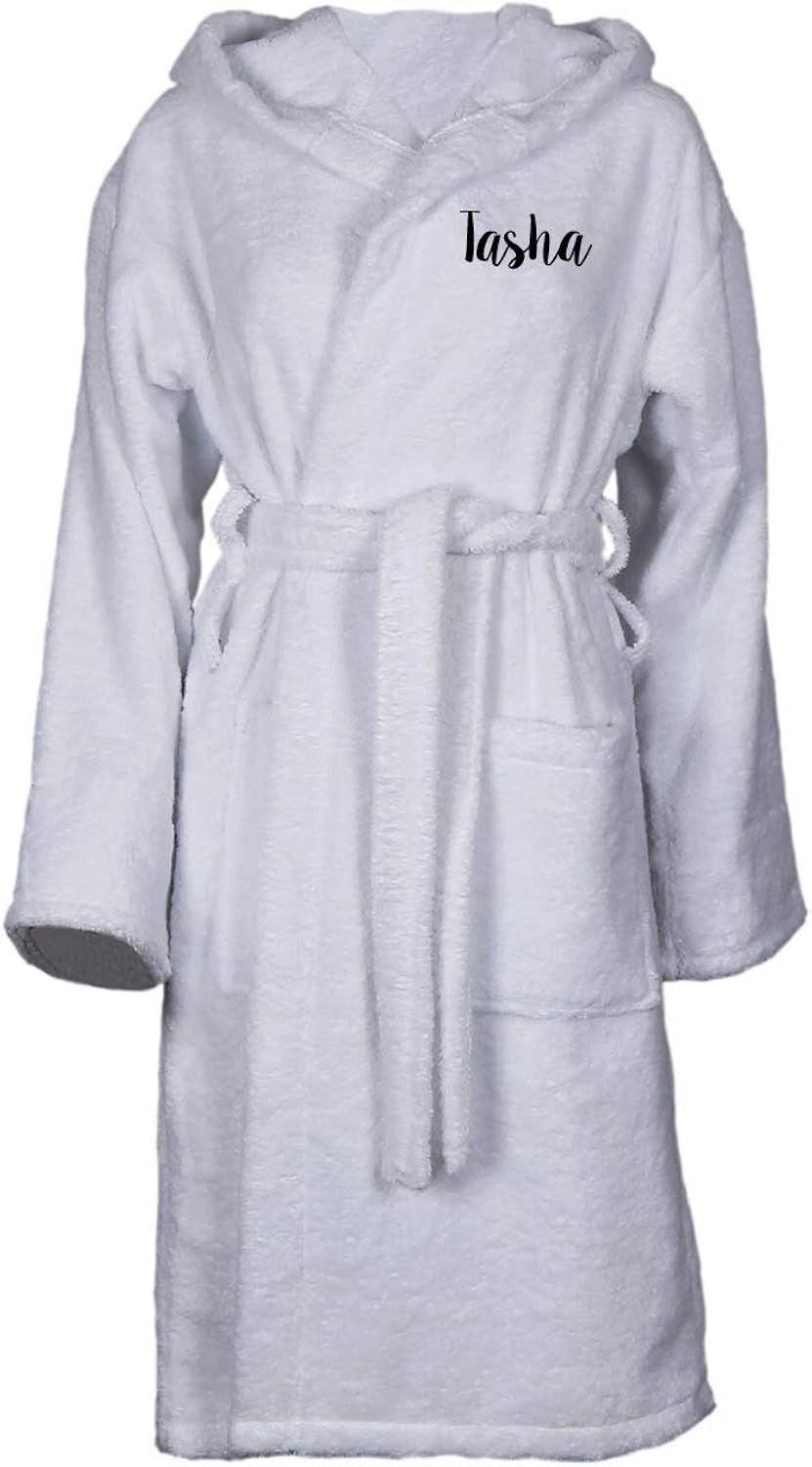 egyptian cotton hooded bathrobe
