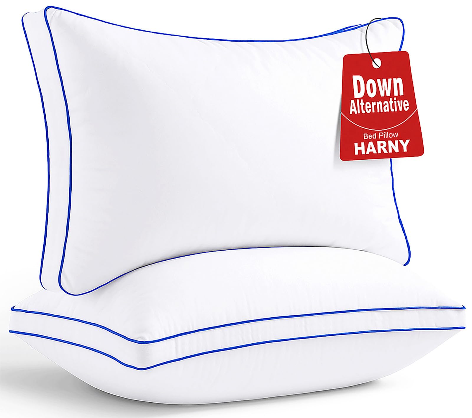 Photo 1 of ***MISSING 1 PILLOW***HARNY Pillows Queen Size Set of 2, Plush Soft Supportive Bed Pillows, Down Alternative Queen Pillow for Side and Back Sleeper, Pillow for Sleeping 2 Pack, Machine Washable, 20 x 30 Inches