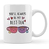 DOTAIN Best Friend Bestie Coffee Mug - Friendship Gifts for Women Friends,Funny Best Friend Birthday Gift Ideas, Long Distance Friend Gifts, 11oz Ceramic Coffee Mug, You're Always Be My Best Tea