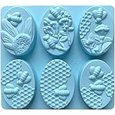 Soap Molds Flower Silicone Mold Silicone Molds Soap Mold Soap Molds for Soaps Making for Shampoo Bars Handmade Soaps Cake Blu