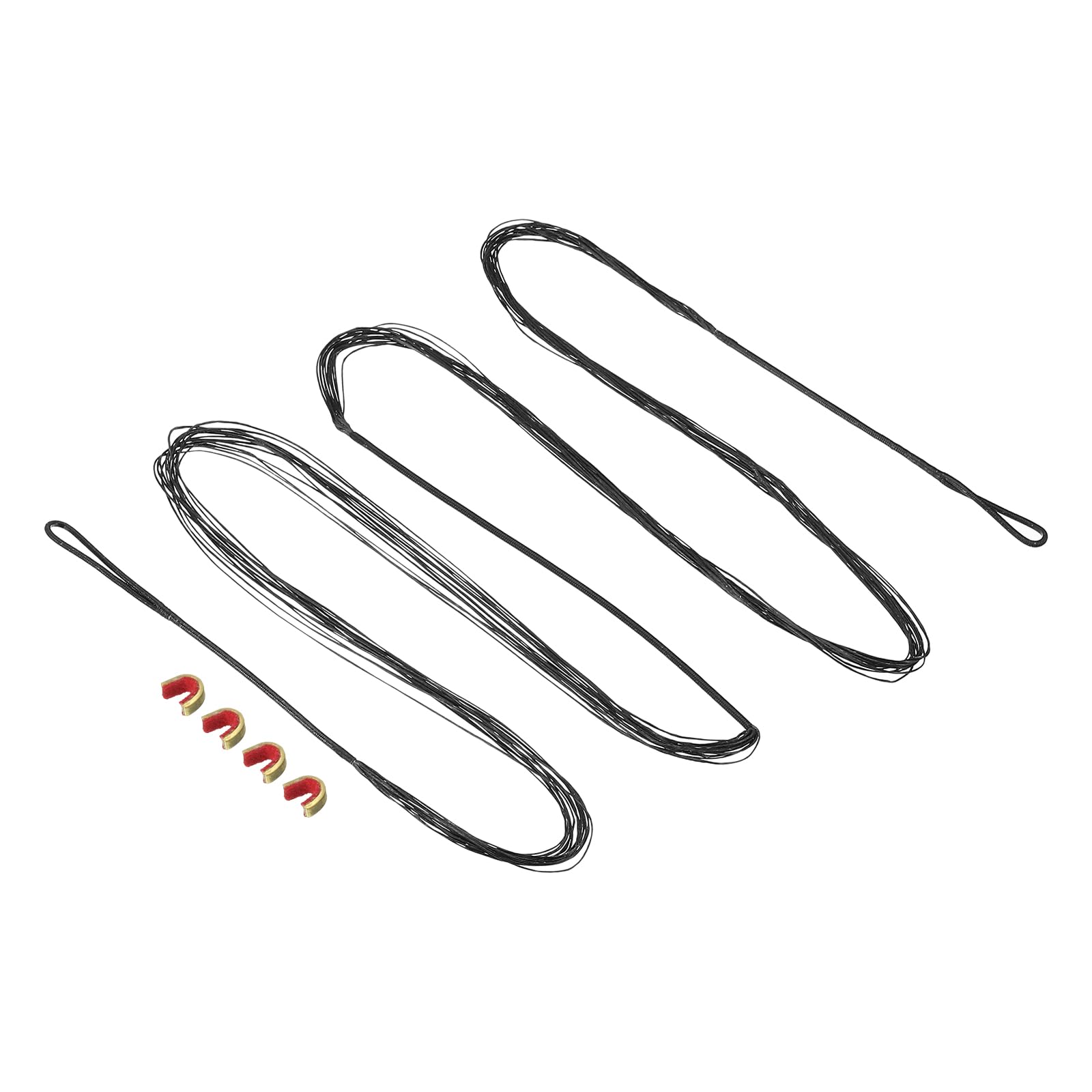 PATIKIL Bow String Replacement with 4 Nock Points for AMO 68", 14 Strands Traditional Long Bow Recurve Bowstring, Black