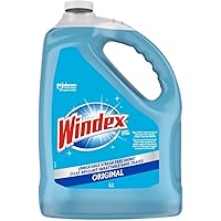 Windex Original Blue Window, Glass and Mirror Cleaner Refill, Removes Fingerprints, Smudges, and Smears, Surface Cleaner Shin