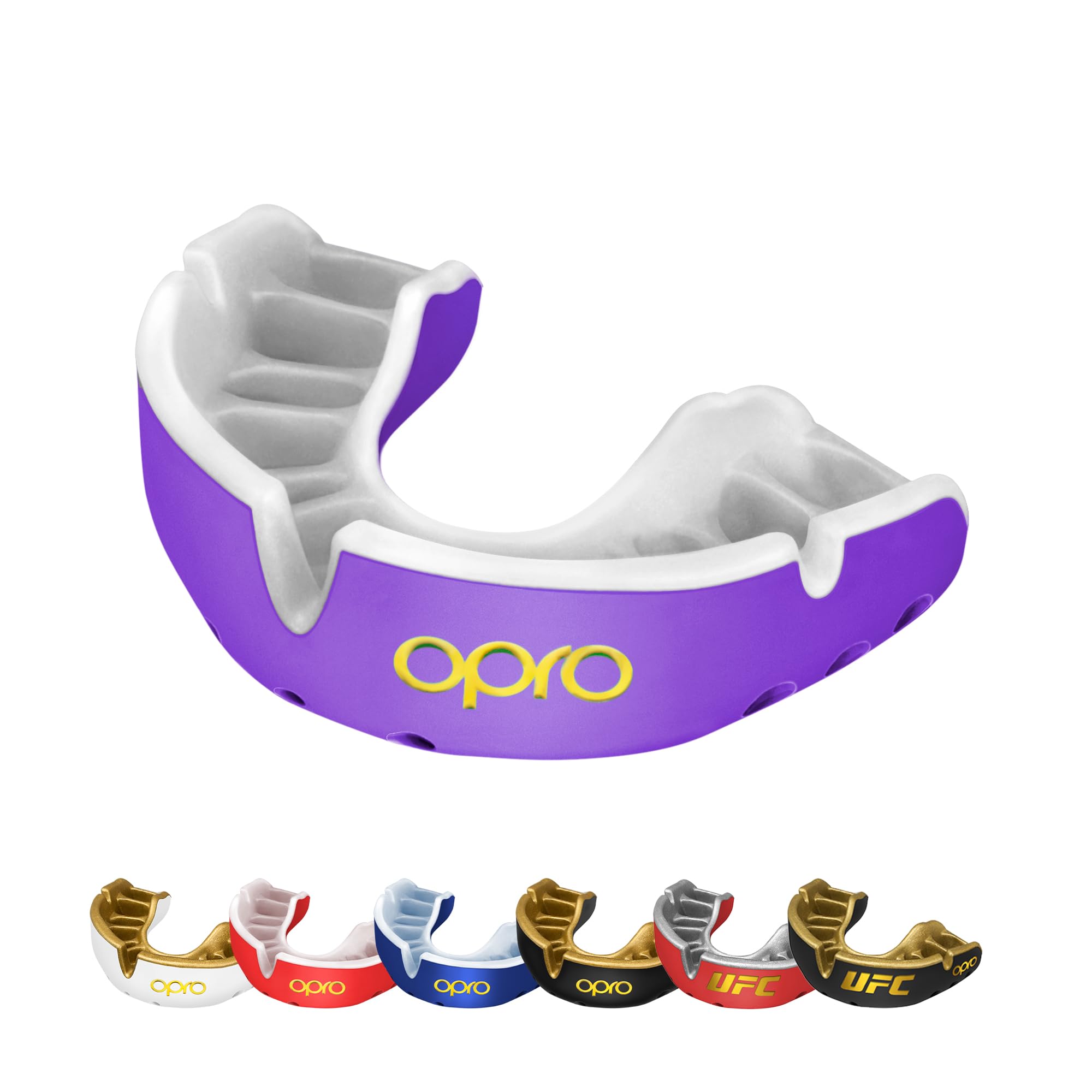 OPRO Gold Level Mouthguard Premium Fit – Gum Shield Adult and Kids – OPRO Mouth Guard Boxing and MMA, Easy Self-Fit Gum Shield Rugby and Hockey – Premium Protection with Dental Warranty