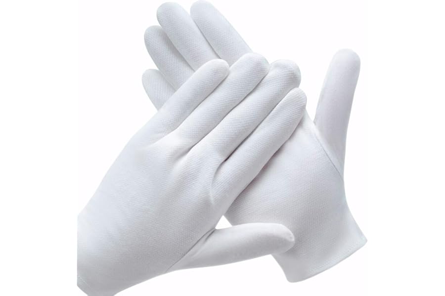 3 Pairs White Cotton Gloves for Dry Hands Eczema SPA Moisturizing – Work Glove Liners for Serving Costume Inspection