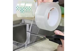 Lot de 3 rubans adhésifs transparents de 0,8/1,2/1,8 cm de long, 25 m de long, pour réparation de bricolage, emballage