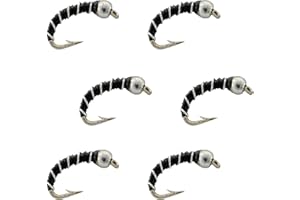 Thor Outdoor Zebra Midge Nymph Fly - Wet Fly Fishing Flies for Trout, Bluegill, and Other Panfish