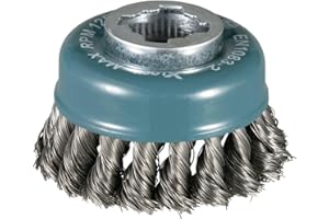 Makita D-72615 X-Lock 3-1/8" Carbon Steel Knot Thin Wire Cup Brush