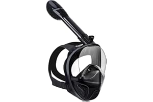 ANSUN Snorkel Mask Full Face, Snorkeling Gear for Adults with Latest Safety Breathing System and Dry Top System, 180° Panoramic View Snorkeling Mask with Silicone Anti-Fog Anti-Leak
