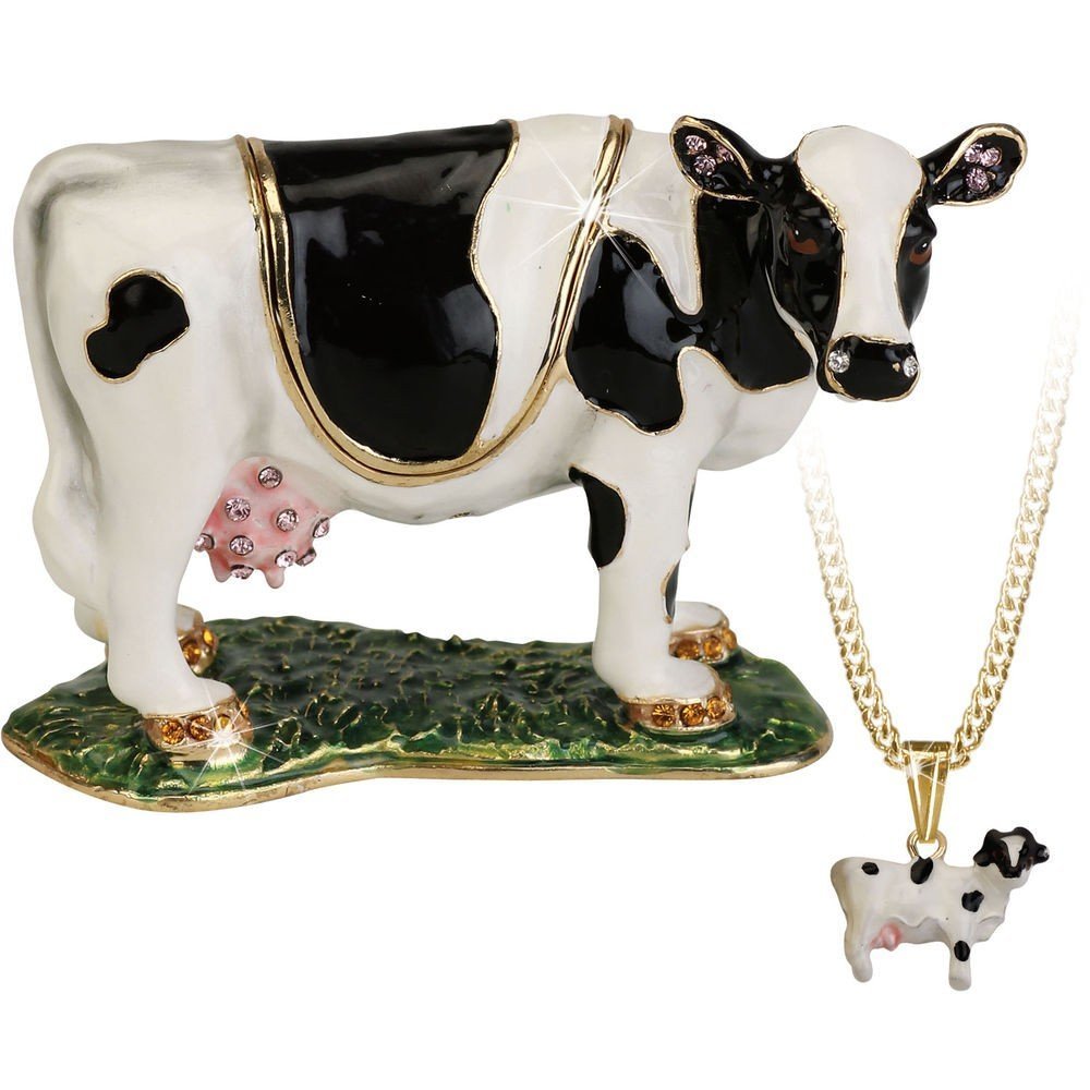 Secrets from Hidden Treasures 1053 Cow Trinket Box