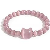 Money Attraction Cat Bracelet - Black Obsidian Women Bracelets -Wealth Prosperity Abundance Stone Bead Bracelet, Entrepreneur Business Luck Beaded Bracelets,Spiritual Mood Energy Cute Protection Stretch Bracelet,Health Good Luck Feng Shui Bracelets For Women Gifts For Women