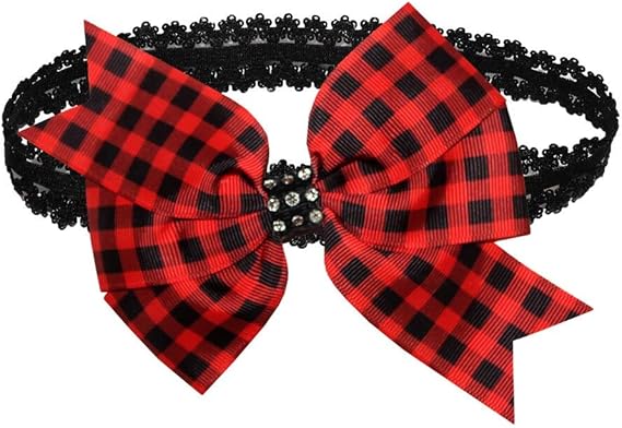 plaid headband baby