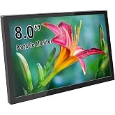 ELECROW 8 Inch Portable Monitor, 1280x800 Mini HD Display with Built-in Speakers, USB Powered, Non-Touch LCD Screen for Raspberry Pi, PC, Laptop, Jetson Nano, Game Consoles