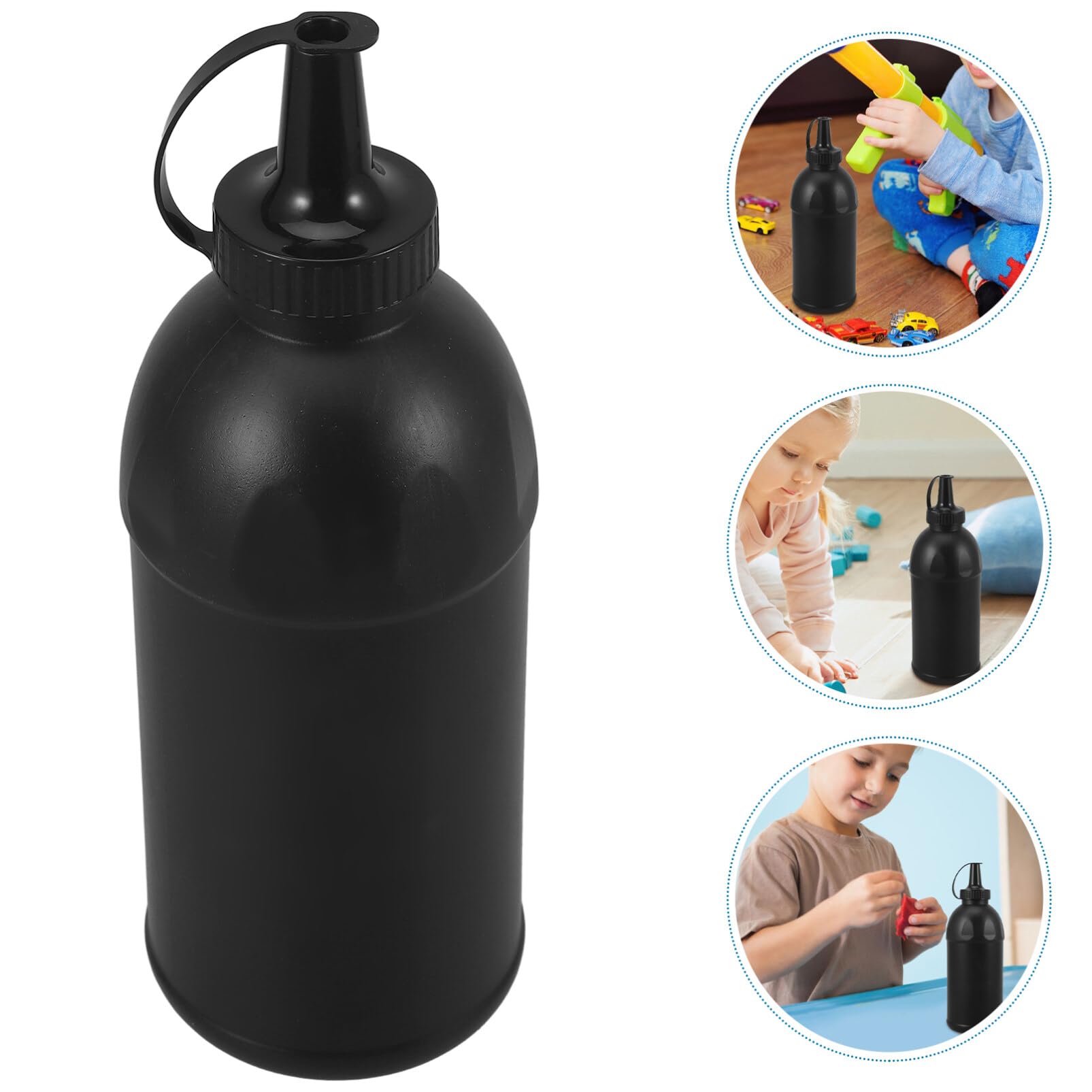 800ml Bullets Beads Bottle: Plastic Gel Ball Holder Black Refill Container Liquid Toy Bead Holder Outdoor Game Accessories