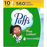 Puffs Plus Lotion Facial Tissues, 10 Cubes, 56 Tissues Per Box