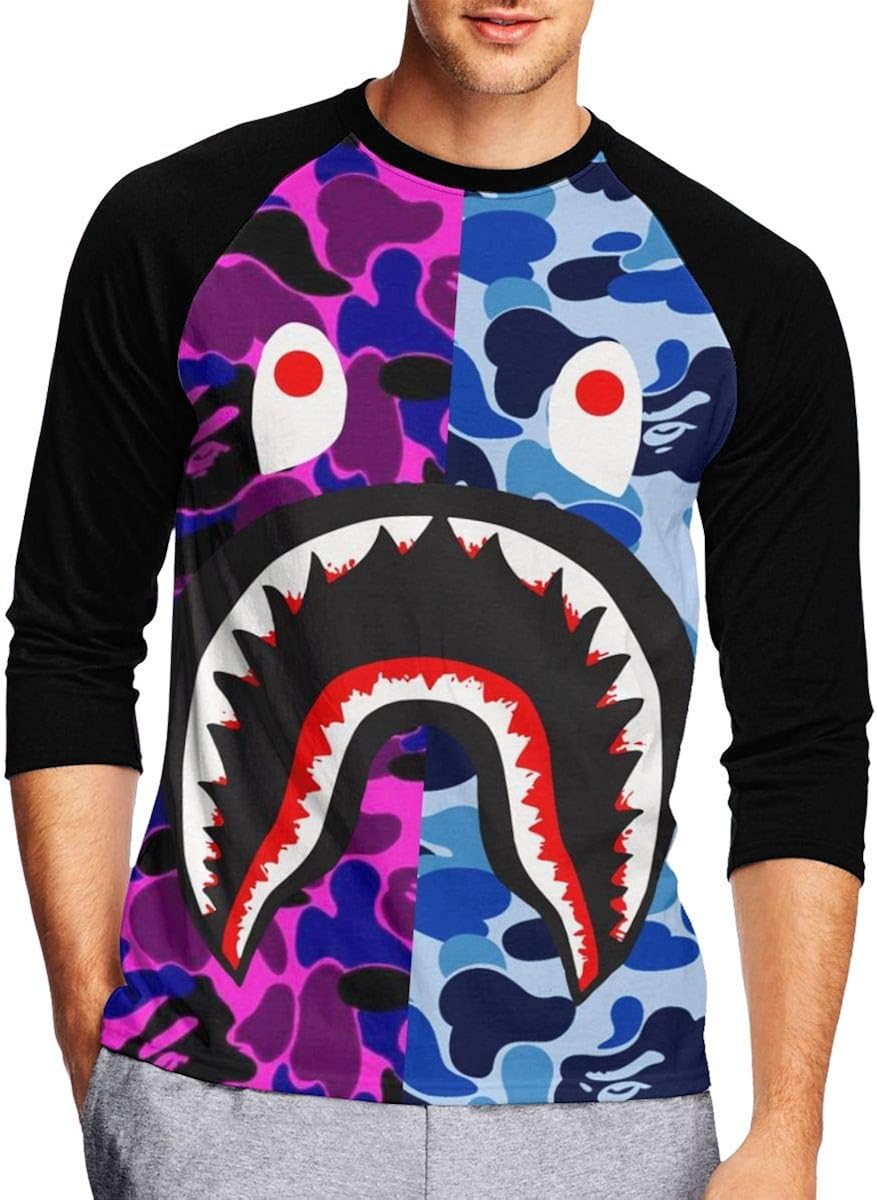 Muindancer T Shirts for Men, Regular Fit 3/4 Sleeve Baseball Tee T-Shirt Jersey