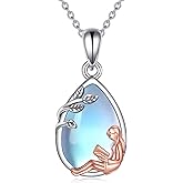 YFN Reading Lover Gift Book Necklace Sterling Silver Reading Women Jewelry for Book club staff Librarian Bookworm 18"