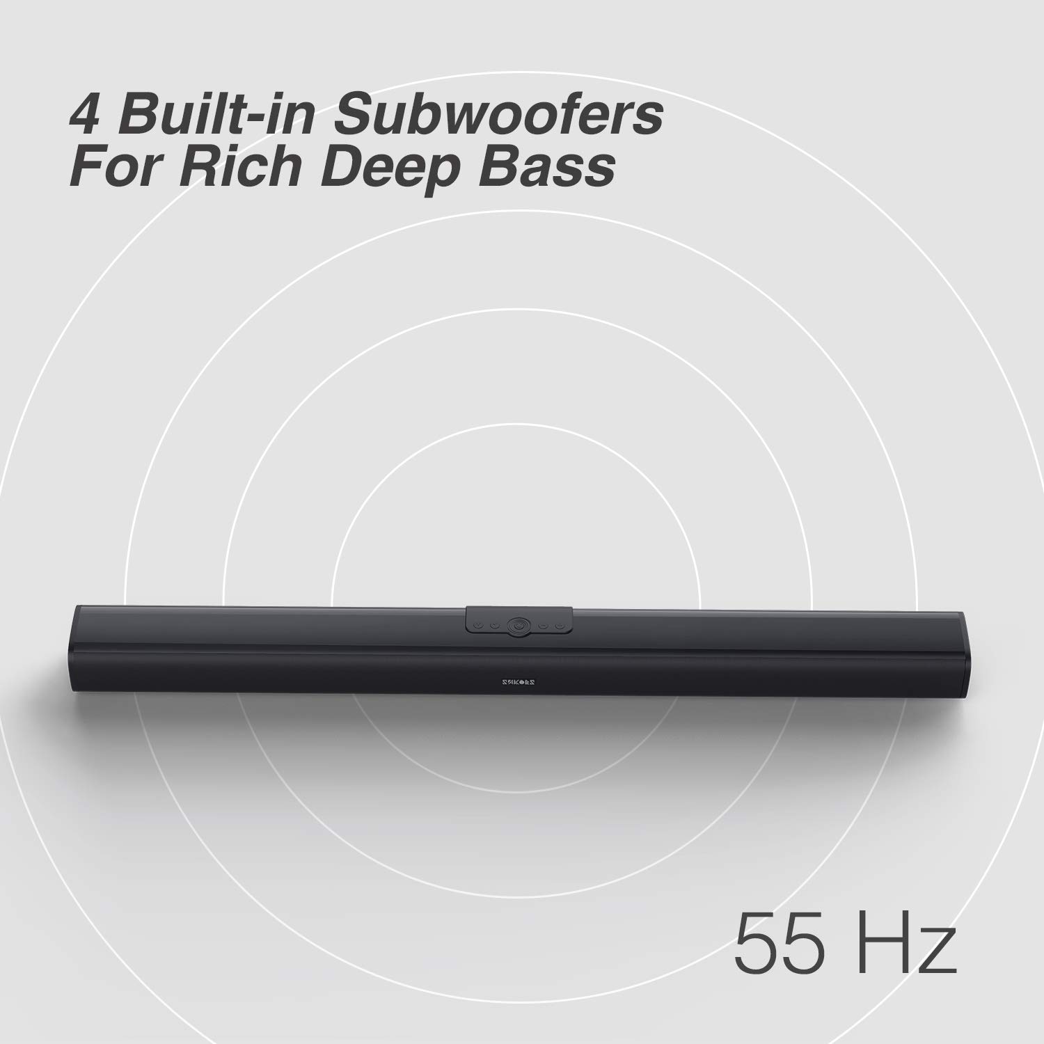 Soundbar, 37 Inch Sound Bars for TV with Builtin 6 Speakers & 4