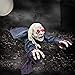 Halloween Haunters Animated Crawling Zombie Torso Groundbreaker with Moving Body LED Eyes Prop Decoration - Scary Spooky Ghoul Face - Haunted House Graveyard Tombstone, Party Display