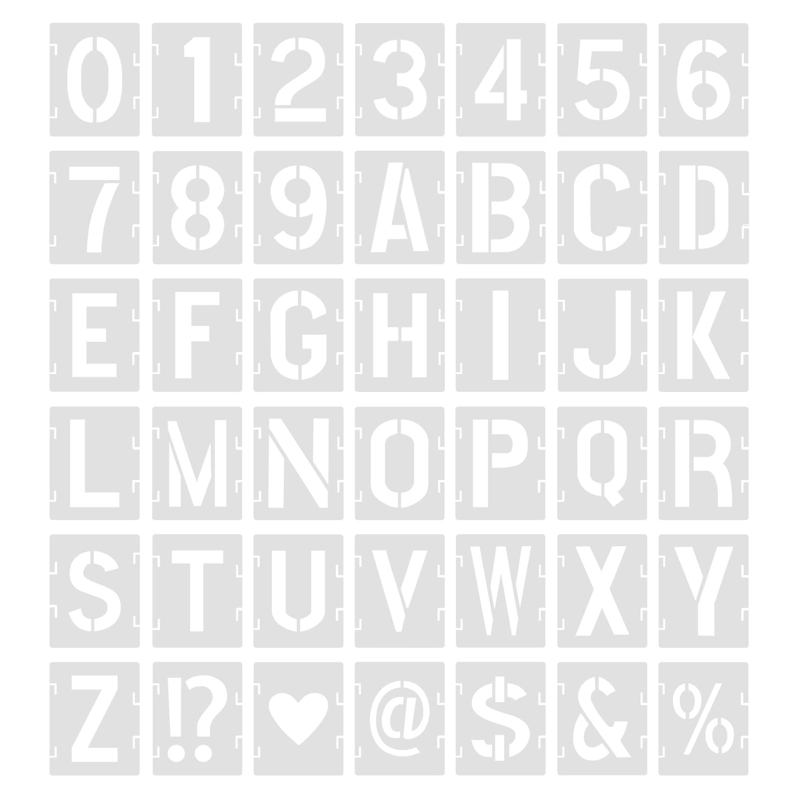 SAVITA 42pcs Alphabet Letter Stencils, 3.8cm Plastic Reusable Alphabet Stencil for Painting DIY Art Projects Decoration