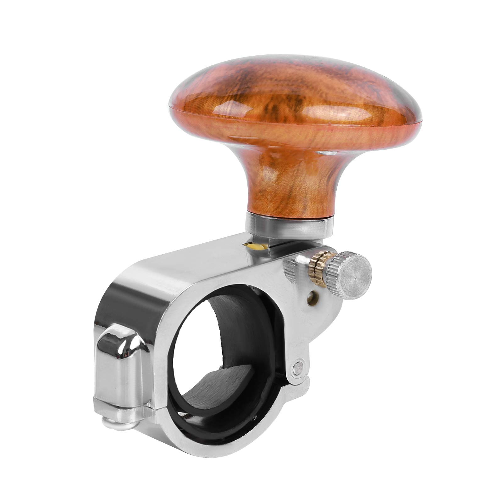 Steering Wheel Knob, Car Steering Booster Handle Ball Wooden Steering Wheel Spinner for Car Vehicle Trucks Boats