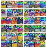 100 PCS Pokemon TCG Style Card HOLO EX FULL ART : 20 GX + 20 Mega + 1 Energy + 59 EX Arts