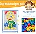 LiCB 296 Pcs Pile up Toys Diy Science kids Mushroom Nails Mosaic the Composite Picture Jigsaw Puzzle Game Creative Mosaic Pegboard Educational Toys for Children (Random Colors)