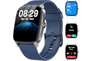 Smart Watch for Men Women, Bluetooth Call Smartwatch with AI Voice, 1.85" HD DIY Dial Fitness Watch, Heart Rate/SpO2/Steps/Sl