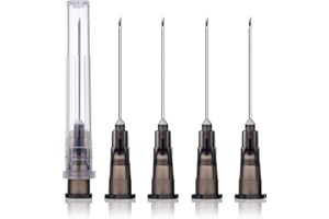 HYDDEB 100 Pack 22Ga 1.5 Inch(38mm) Lab Dispensing Needle for Scientific, Disposable Individually Packaged