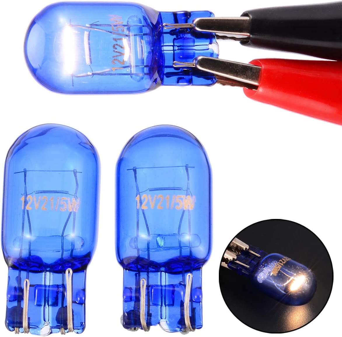 T20 Side Light and Drl W21/5W 580 7443 - Dual Filament Super White Hid Xenon Effect Bulbs - Daytime Running Light (Pack of 2)