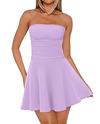 OFEEFAN Womens Summer Dresses 2025 Strapless Tube