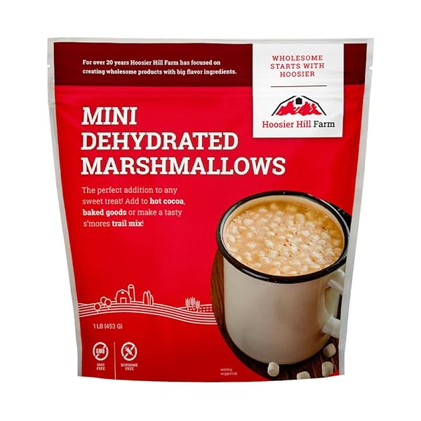 HOOSIER HILL FARM MINI DEHYDRATED MARSHMALLOWS, 1LB (PACK OF 1)