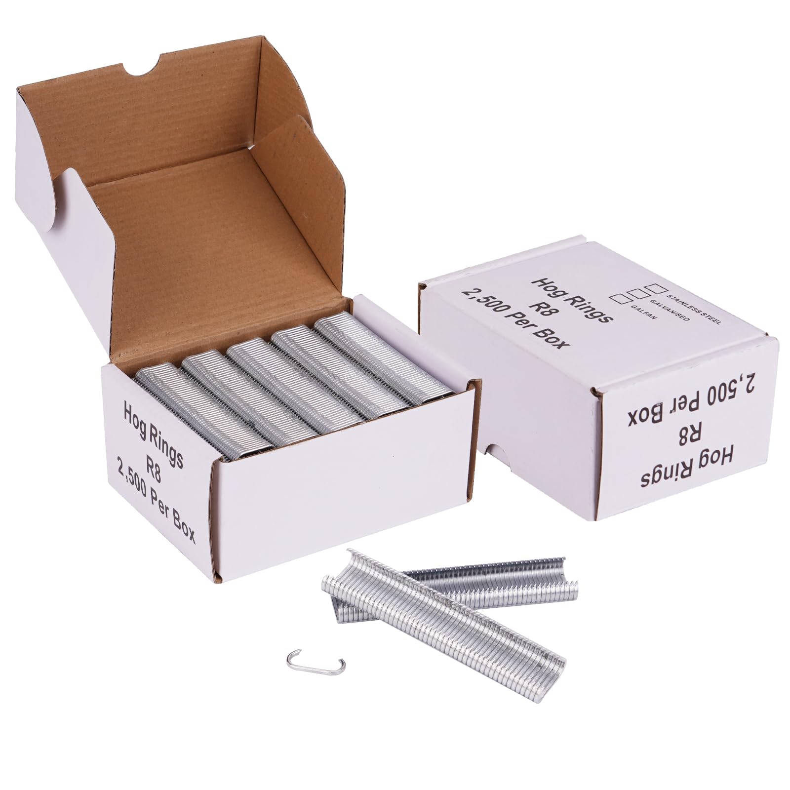 MOGOULUA Hog Ring Pliers Set Pet Cage Pliers with 2500 Pieces Fence Pliers Rings C-Type Clip Automatic Fence Pliers for Mattresses Car Cushions Sofas Fences Pet Cages Installation Tool