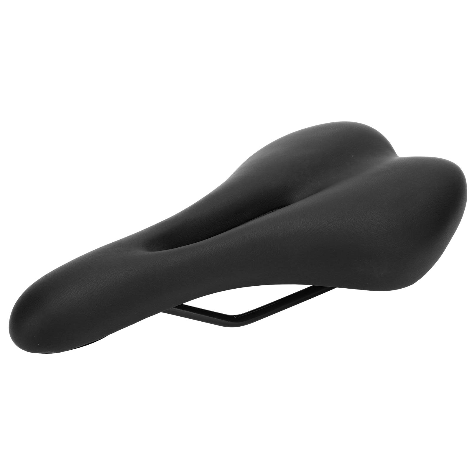 Alomejor Bicycle Saddle Bike Saddle Thicken Hollow Mountain Bike Saddle Bicycle Cushion Shock‑Proof Cycling Soft Cushion (Black)