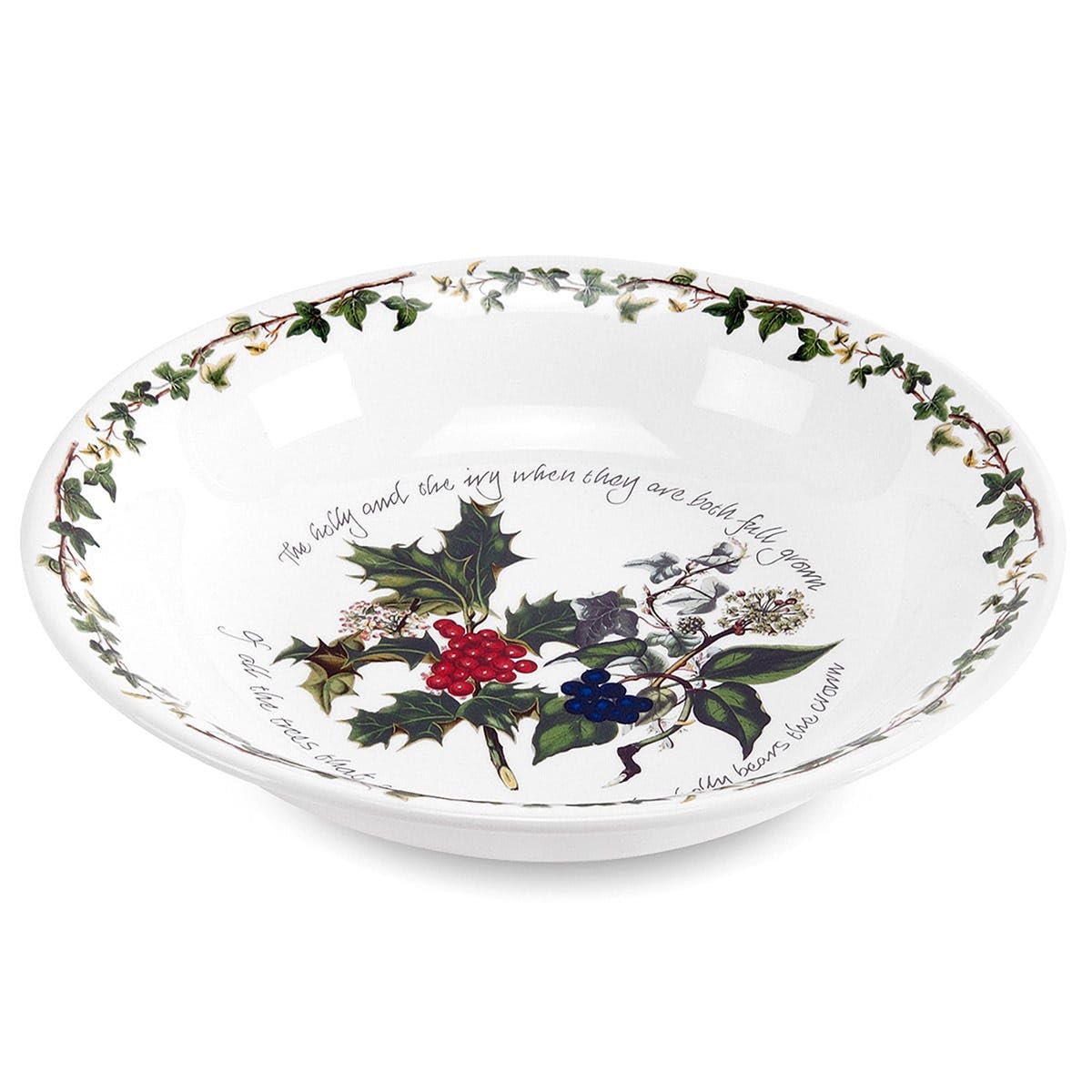 Portmeirion The Holly & Ivy Pasta Bowl, Multi-Colour, 20 cm, Set of 6