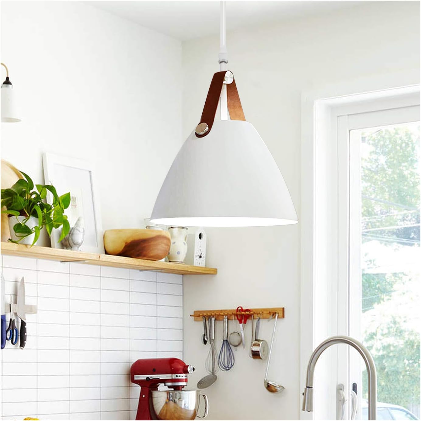 MINGYALL Pendant Light, Nordic Modern Minimalist Chandeliers E26 with Adjustable Cord for Kitchen Living Rooms Restaurant Cafes, etc.