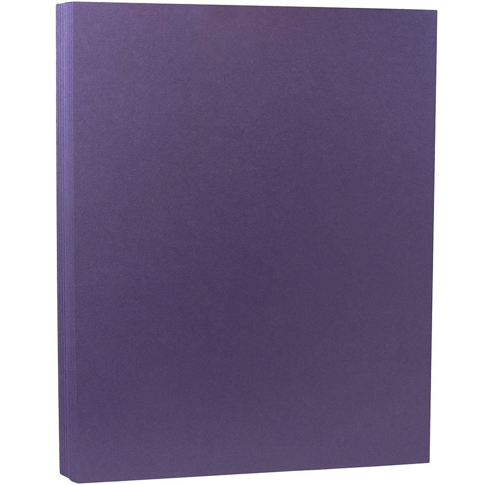 JAM PAPER Matte Cardstock - 215.9 x 279.4 mm Coverstock - 216gsm - Dark Purple - 50 Sheets/Pack