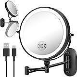 30X/1X Wall Mounted Lighted Makeup