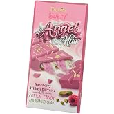 Angel Hair Cotton Candy Chocolate Bar - 6 oz (170 G) Raspberry White Chocolate with Cotton Candy and Pistachio Cream &ndash; 6 oz (170 G) (Pack of 1)