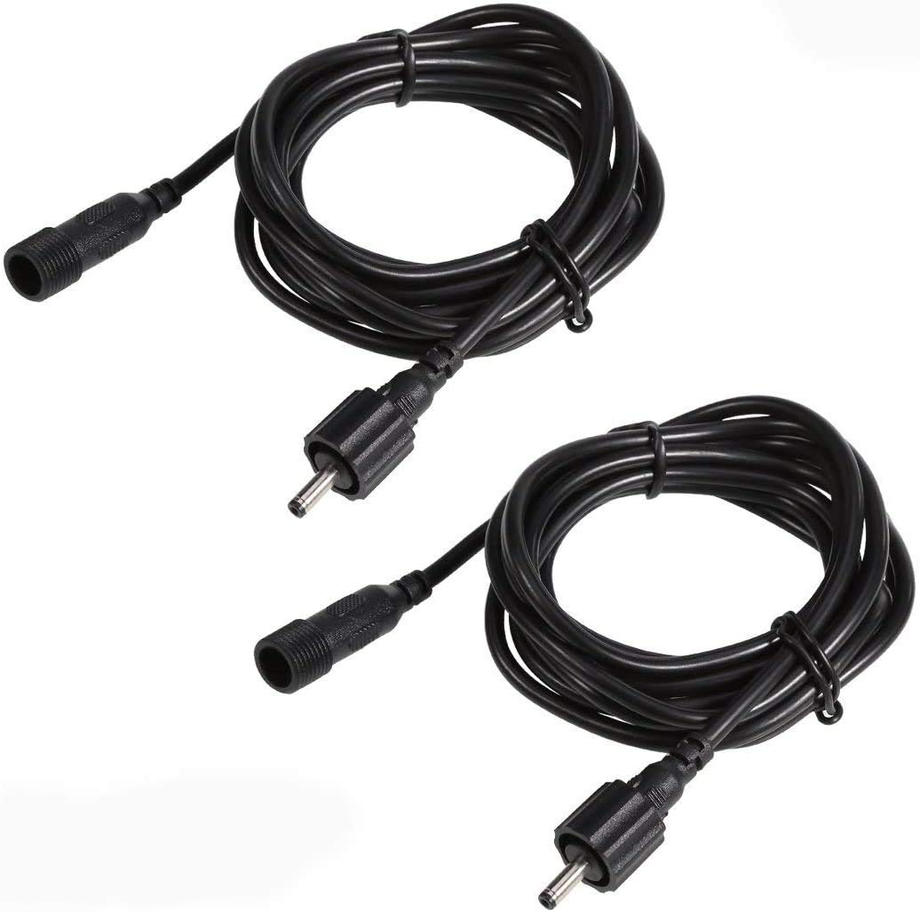 GreenClick 6.56ft/2M Extension Cables to Garden Lights, IP65 Waterproof, Suitable for 6-in-1 RGBW LED Landscape Lights and Warm White Garden Spotlights(2 Pack)