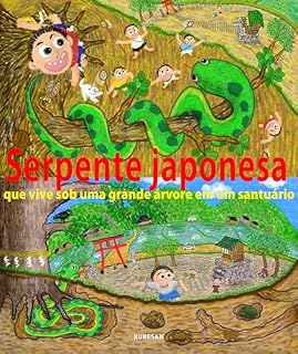 Livro Serpente japonesa que vive sob uma grande árvore em um santuário