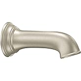 Moen Brushed Nickel Replacement 7.25-Inch Nondiverter Tub Spout, 3858BN