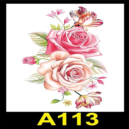 Tzxdbh Grande Fleur Bras Demi Bras Autocollants De Tatouage