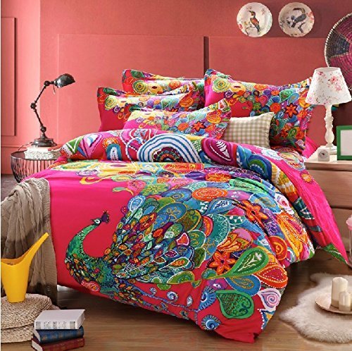 Buy Mbigm Home Textile Peacock Print Bedding Set Peacock Feather