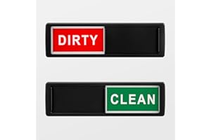 OHAYO Clean Dirty Sign, Dishwasher Magnet Clean Dirty Sign, Sliding Dish Washer Sign, Non-Scratching Strong Magnetic Suction ""Clean"" And ""Dirty"" Signs for Kitchen