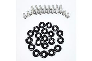 20X Black XYC Billet Aluminum Fender/Bumper Washer/Bolt Engine Bay Dress UP KIT