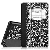 Fintie Slim Shell Case for Amazon Fire (Previous Generation - 5th) 2015 release - Super Slim Lightweight Standing Cover, Composition Book Black